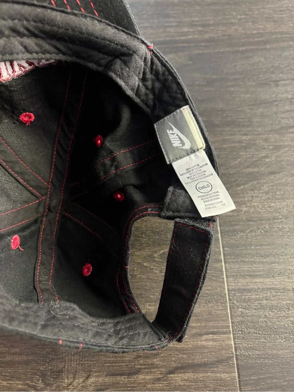 Vintage Y2K Youth Nike Dunk Shoe Hat Black